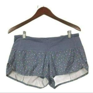 Lululemon Speed Shorts Gray and Pink Confetti Cake, Size 8